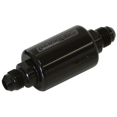 Aeroflow Billet Inline Fuel Filter -6AN Black