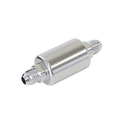 Aeroflow Billet Inline Fuel Filter -6AN - Silver