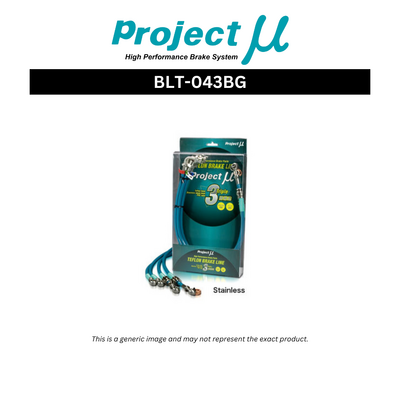 Project Mu Braided Brake Lines S/S Fitting - Green - Lexus IS350 XE20