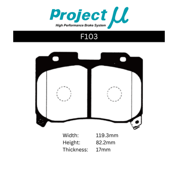 Project Mu Brake Pads - F103 (High Performance)