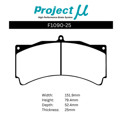 Project Mu Brake Pads - F1090-25 (Race Applications)