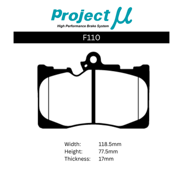Project Mu Brake Pads - F110 (Street & Track)