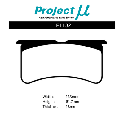 Project Mu Brake Pads - F1102 (Race Applications)