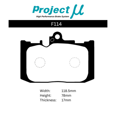 Project Mu Brake Pads - F114 (Street Performance)