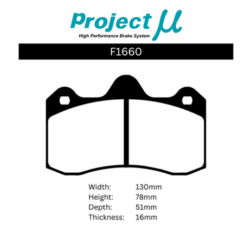 Project Mu Brake Pads - F1660 (Street & Track)