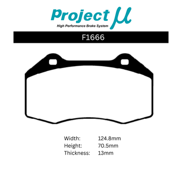 Project Mu Brake Pads - F1666 (Street & Track)