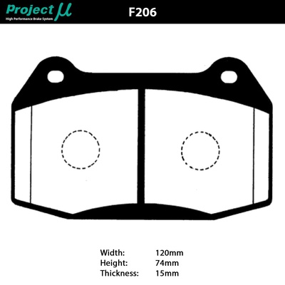 Project Mu Brake Pads - F206 (Street Performance)