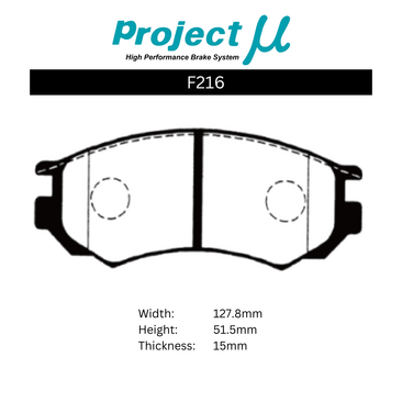Project Mu Brake Pads - F216 (Street & Track)