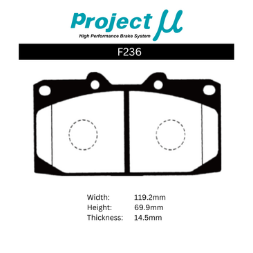 Project Mu Brake Pads - F236 (Street & Track)