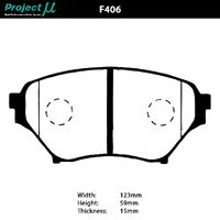 Project Mu Brake Pads - F406 (Street Performance)