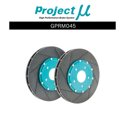 Project Mu SCR-PRO 2-Piece Green Brake Rotors t/s Mitsubishi Evo 5-9 Front