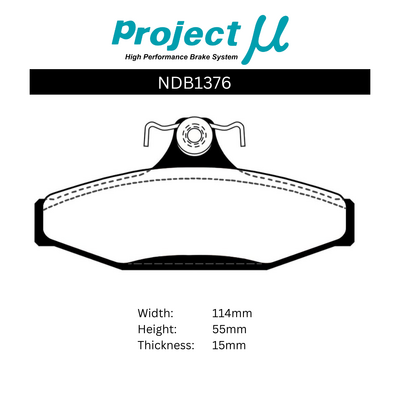 Project Mu Brake Pads - NDB1376 (D1 Drift Pads)