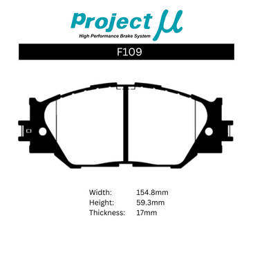 Project Mu Brake Pads - F109 (Club Racer)