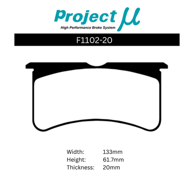 Project Mu Brake Pads - F1102-20 (Club Racer)