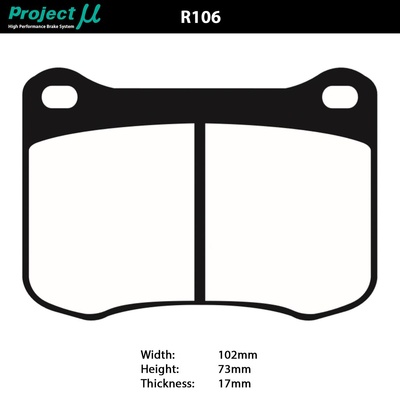 Project Mu Brake Pads - R106 (Club Racer)