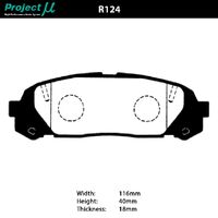 Project Mu Brake Pads - R124 (Club Racer)