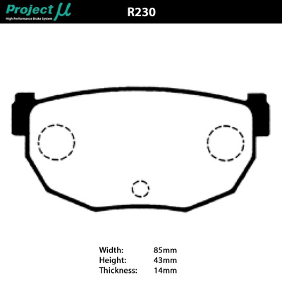 Project Mu Brake Pads - R230 (Club Racer)