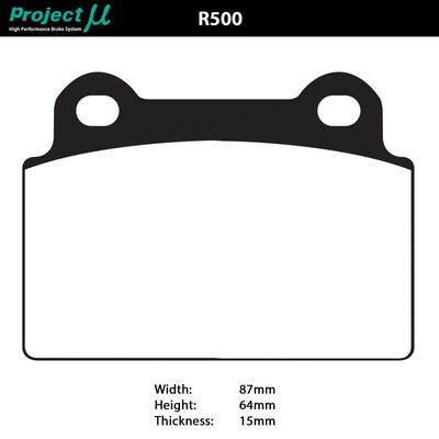 Project Mu Brake Pads - R500 (Club Racer)