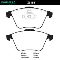 Project Mu Brake Pads - Z318B (Club Racer)