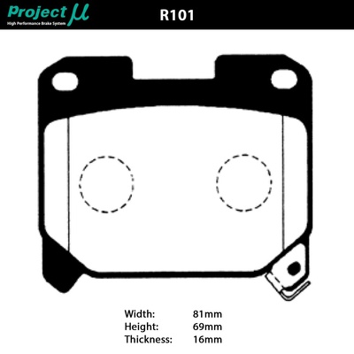 Project Mu Brake Pads - R101 (High Performance)