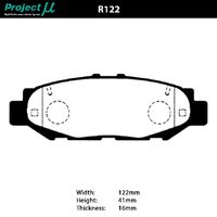 Project Mu Brake Pads - R122 (NS-C)