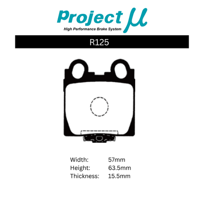 Project Mu Brake Pads - R125 (D1 Drift Pads)