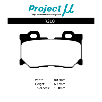 Project Mu Brake Pads - R210 (D1 Drift Pads)