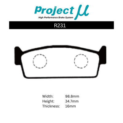 Project Mu Brake Pads - R231 (D1 Drift Pads)