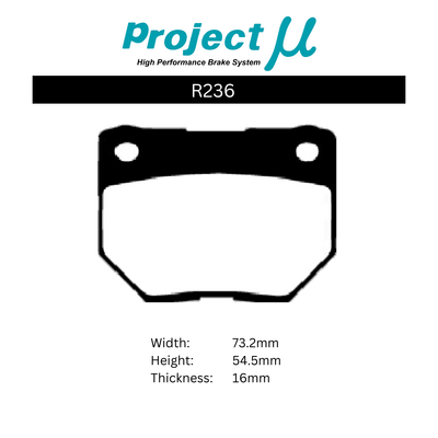 Project Mu Brake Pads - R236 (D1 Drift Pads)