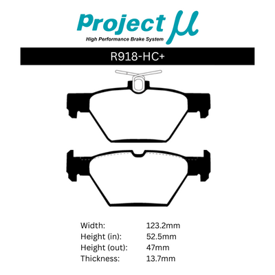 Project Mu Brake Pads - R918 (Street & Track)