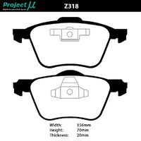 Project Mu Brake Pads - Z318 (NS-C)