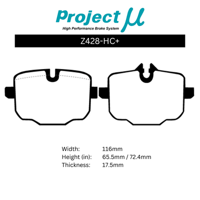 Project Mu Brake Pads - Z428 (Street & Track)