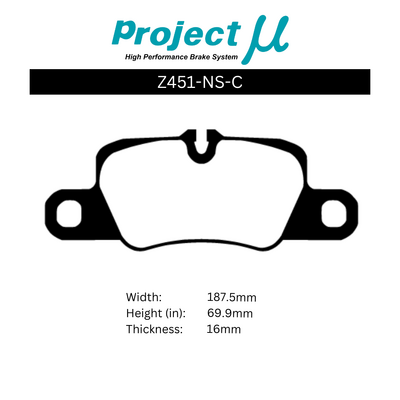 Project Mu Brake Pads - Z451 (Street Performance)