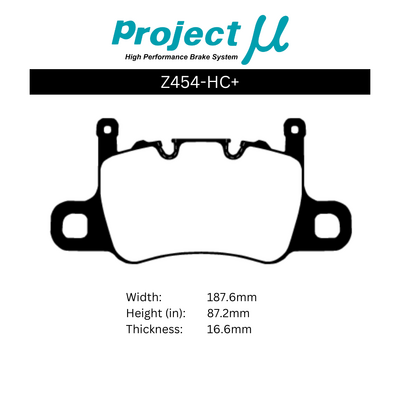 Project Mu Brake Pads - Z454 (Street & Track)