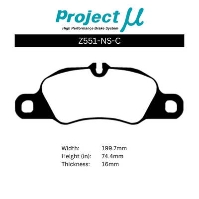 Project Mu Brake Pads - Z551 (Street Performance)