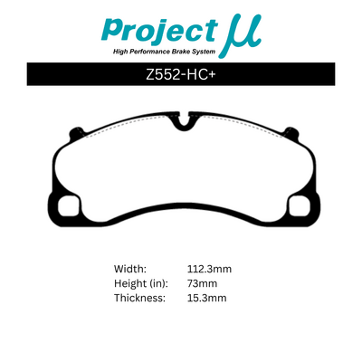 Project Mu Brake Pads - Z552 (Street & Track)