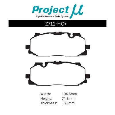 Project Mu Brake Pads - Z711 (Street & Track)