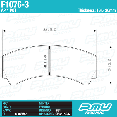 Project Mu Brake Pads - F1076-3