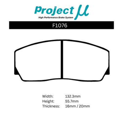 Project Mu Brake Pads - F1076