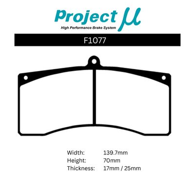 Project Mu Brake Pads - F1077