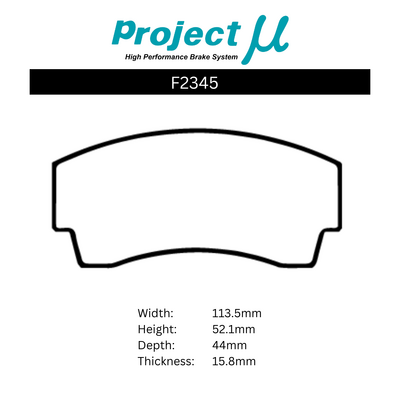 Project Mu Brake Pads - F2345